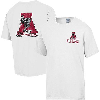 Men's Comfort Wash White Alabama Crimson Tide Vintage Logo T-Shirt