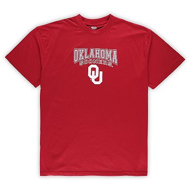Men's Profile Crimson/Gray Oklahoma Sooners Big & Tall 2-Pack T-Shirt & Flannel Pants Set