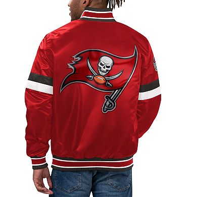 Men's Starter Red Tampa Bay Buccaneers Home Game Satin Full-Snap Varsity Jacket