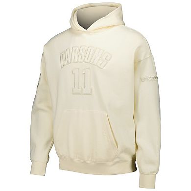 Men's Pro Standard Micah Parsons Cream Dallas Cowboys Player Name & Number Pullover Hoodie