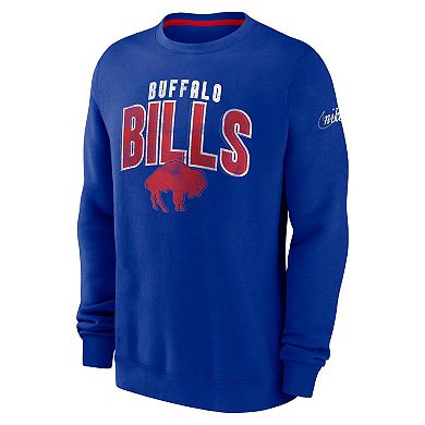 Men's Nike Royal Buffalo Bills Rewind Club Pullover Sweatshirt