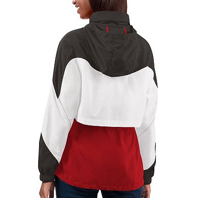 Women's G-III 4Her by Carl Banks Red/Pewter Tampa Bay Buccaneers Tie Breaker Lightweight Quarter-Zip Jacket