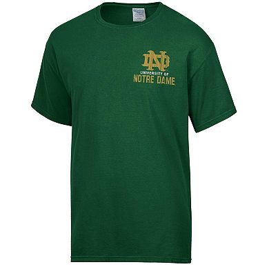 Men's Comfort Wash Green Notre Dame Fighting Irish Vintage Logo T-Shirt