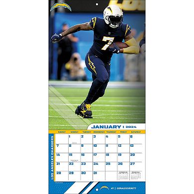 Los Angeles Chargers 2024 12'' x 12'' Team Wall Calendar