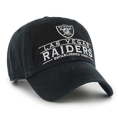 Casquette Baseball '47 Clean Up Las Vegas Raiders - Taille Unique Réglable, Noir, Logo Brodé - Pour Homme Et Femme