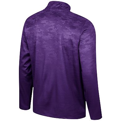 Men's Colosseum Purple Clemson Tigers The Machine Half-Zip Jacket