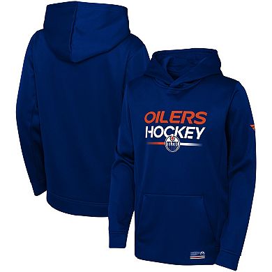 Youth Fanatics Branded Royal Edmonton Oilers Authentic Pro Pullover Hoodie