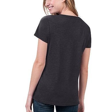 Women's G-III 4Her by Carl Banks Heathered Black Jacksonville Jaguars Main Game T-Shirt