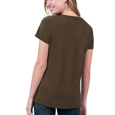 Women's G-III 4Her by Carl Banks Heathered Brown Cleveland Browns Main Game T-Shirt
