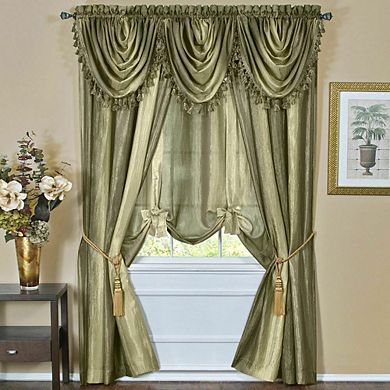 Goodgram Royal Ombre Crushed Semi Sheer Tie Up Single Window Curtain Shade