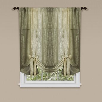 Goodgram Royal Ombre Crushed Semi Sheer Tie Up Single Window Curtain Shade