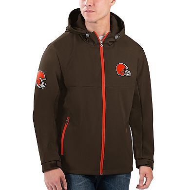 Men's G-III Sports by Carl Banks Brown Cleveland Browns Soft Shell Full-Zip Hoodie Jacket