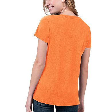 Women's G-III 4Her by Carl Banks Heathered Orange Denver Broncos Main Game T-Shirt