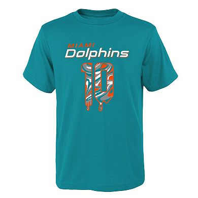 Youth Tyreek Hill Aqua Miami Dolphins Mainliner Drip Player Name ...