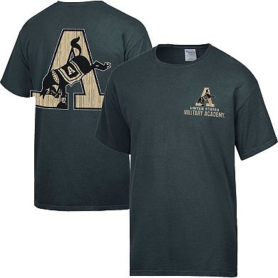 Men's Comfort Wash Charcoal Army Black Knights Vintage Logo T-Shirt