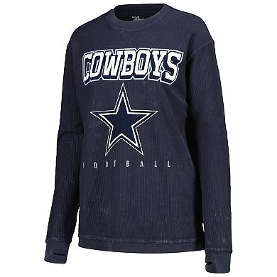 Women's G-III 4Her by Carl Banks Navy Dallas Cowboys Comfy Cord Pullover Sweatshirt