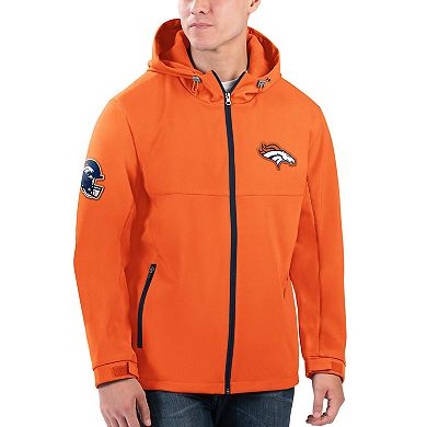 Men's G-III Sports by Carl Banks Orange Denver Broncos Soft Shell Full-Zip Hoodie Jacket