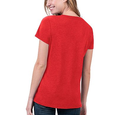 Women's G-III 4Her by Carl Banks Heathered Red Atlanta Falcons Main Game T-Shirt