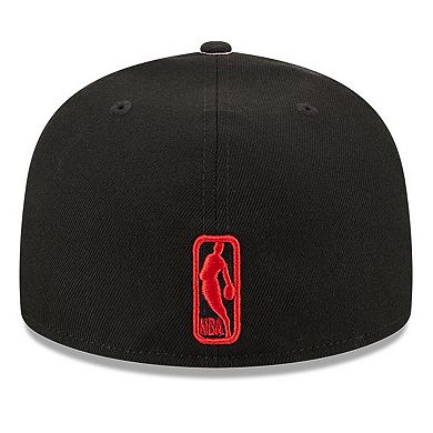 Men's New Era Black Chicago Bulls Taping 59FIFTY Fitted Hat
