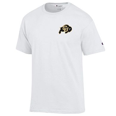 Men's Champion  White Colorado Buffaloes Team Stack 2-Hit T-Shirt