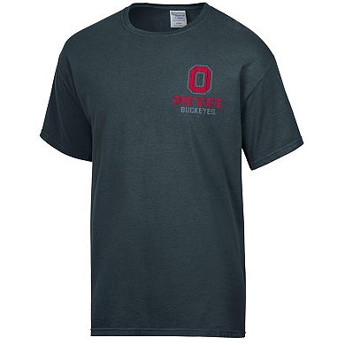 Men's Comfort Wash Charcoal Ohio State Buckeyes Vintage Logo T-Shirt