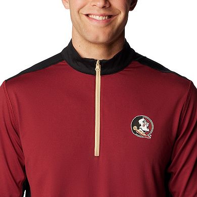 Men's Columbia Garnet Florida State Seminoles Tech Trail™ Omni-Shade Quarter-Zip Top