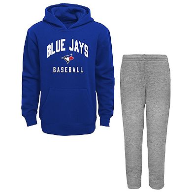 Toddler Royal/Gray Toronto Blue Jays Play-By-Play Pullover Fleece Hoodie & Pants Set