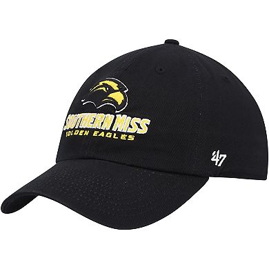 Men's '47 Black Southern Miss Golden Eagles Vintage Clean Up Adjustable Hat