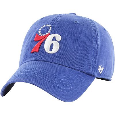 Men s 47 Royal Philadelphia 76ers Alternate Logo Classic Franchise Fitted Hat