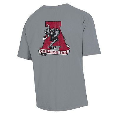 Men's Comfort Wash Graphite Alabama Crimson Tide Vintage Logo T-Shirt