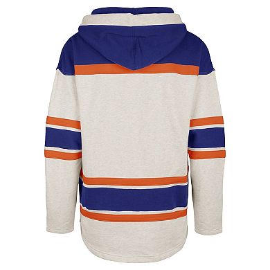 Men's '47 Oatmeal New York Islanders Rockaway Lacer Pullover Hoodie