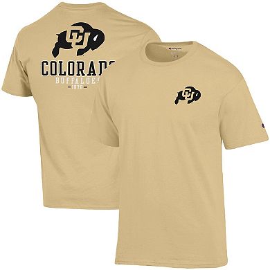 Men's Champion  Gold Colorado Buffaloes Team Stack 2-Hit T-Shirt