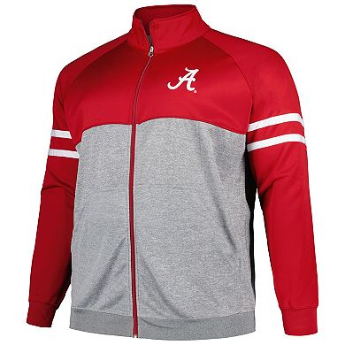 Men's Profile Crimson Alabama Crimson Tide Big & Tall Fleece Full-Zip Jacket