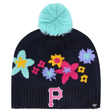 Girls Youth '47 Navy Pittsburgh Pirates Buttercup Knit Beanie with Pom