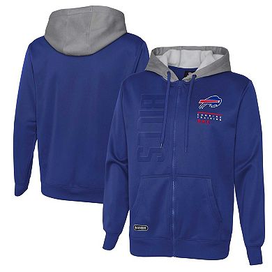 Men's Royal Buffalo Bills Combine Authentic Field Play Full-Zip Hoodie Sweatshirt