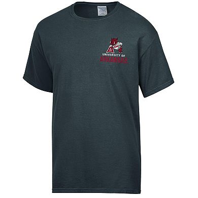 Men's Comfort Wash Charcoal Arkansas Razorbacks Vintage Logo T-Shirt