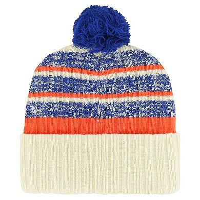 Men's '47 Cream New York Islanders Tavern Cuffed Knit Hat with Pom
