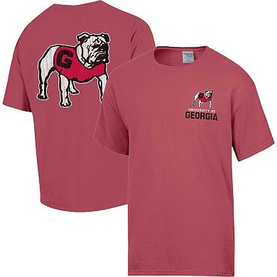 Men's Comfort Wash Red Georgia Bulldogs Vintage Logo T-Shirt