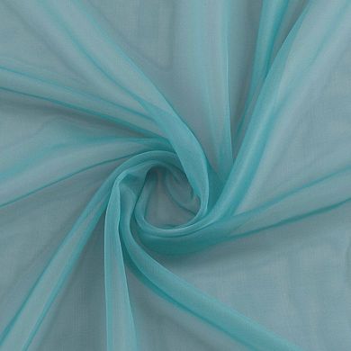 Goodgram Home 2 Pack Ultra Luxurious Semi Sheer Voile Curtains - Aqua Blue
