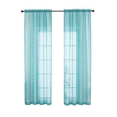 Goodgram Home 2 Pack Ultra Luxurious Semi Sheer Voile Curtains - Aqua Blue