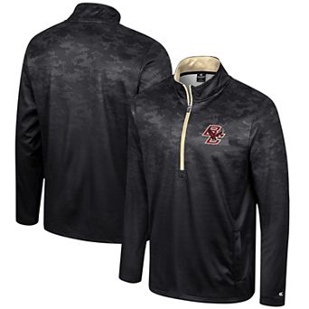 Men's Colosseum Black Boston College Eagles The Machine Half-Zip Jacket