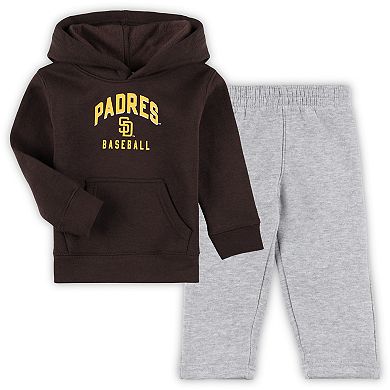 Toddler Brown/Gray San Diego Padres Play-By-Play Pullover Fleece Hoodie & Pants Set