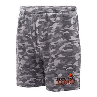 Men's Concepts Sport Charcoal Cleveland Browns Biscayne Camo Shorts