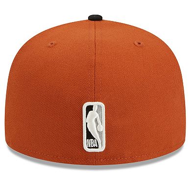 Men's New Era Rust/Black Chicago Bulls Two-Tone 59FIFTY Fitted Hat