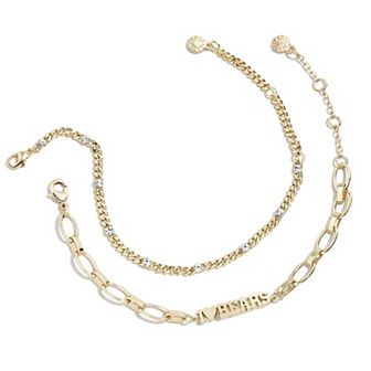 WEAR by Erin Andrews x Baublebar Gold Chicago Bears Linear Bracelet Set