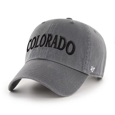 Men's '47 Charcoal Colorado Buffaloes Vintage Clean Up Adjustable Hat