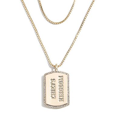 WEAR by Erin Andrews x Baublebar Kansas City Chiefs Gold Dog Tag Necklace