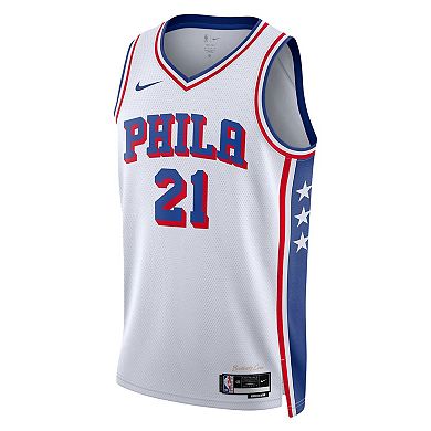 Unisex Nike Joel Embiid White Philadelphia 76ers Swingman Jersey - Association Edition