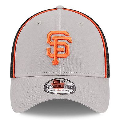 Men's New Era Gray San Francisco Giants Pipe 39THIRTY Flex Hat