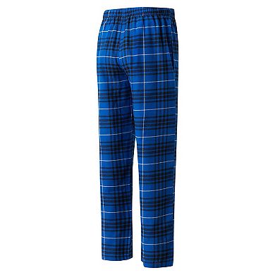 Men's Concepts Sport Blue/Black Tampa Bay Lightning Concord Flannel Sleep Pants